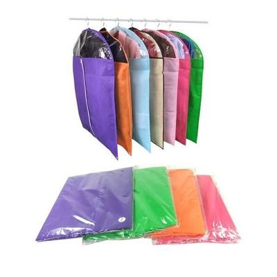 los bolsos no tejidos amistosos del almacenamiento de la ropa de la ropa del vestido del farbrics del eco para el hogar viajan con la ventana visible del PVC