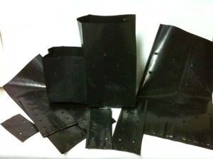 el plantador del jardín del pote de la planta de tomates del hidrocultivo de 5gallon 7gallon empaqueta negro plástico crece bolsos