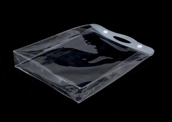 el maquillaje claro de alta calidad del PVC cortó el bolso cosmético manejado totalizador del viaje con tintas con la broche