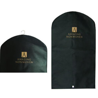 Portatrajes no tejidos Zippered plegables negros de los PP con la manija