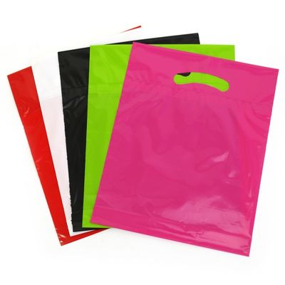 Bolso de compras cortado con tintas polivinílico de 2 de la milipulgada de la manija del regalo favores de partido 9" X12”