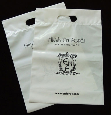 El top polivinílico blanco de la impresión del logotipo pliega el bolso cortado con tintas del escudete de la parte inferior del totalizador de la manija