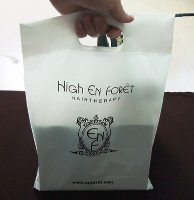El top polivinílico blanco de la impresión del logotipo pliega el bolso cortado con tintas del escudete de la parte inferior del totalizador de la manija