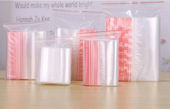 El ziplock de la categoría alimenticia del claro del LDPE del plástico de HUAKIN 2mil 50microns empaqueta la bolsa del almacenamiento de congelador