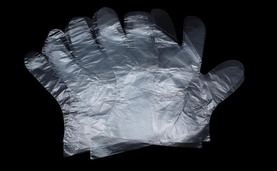Guantes grabados en relieve claros disponibles del CPE del HDPE plástico para la limpieza médica industrial del restaurante