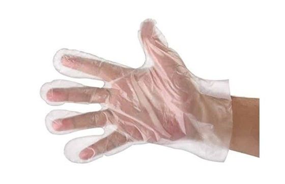 Guantes grabados en relieve claros disponibles del CPE del HDPE plástico para la limpieza médica industrial del restaurante