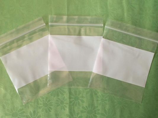 2mill despejan la bolsa reconectable del bloque de la cremallera de los bolsos programables ziplock blancos polivinílicos del almacenamiento