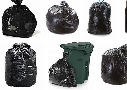 Los desperdicios resistentes de la basura de la basura de la puntura de baja densidad resistente negra pueden los bolsos del trazador de líneas