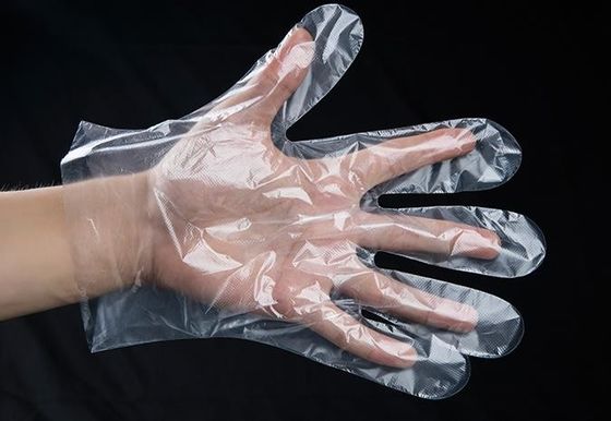 Cocina disponible clara plástica de la categoría alimenticia del CPE del HDPE del LDPE que limpia guantes del PE