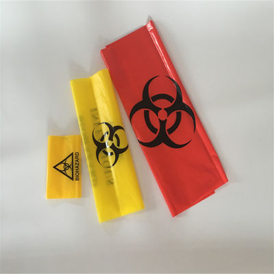 La basura médica de la autoclave del Biohazard amarillo rojo del HDPE empaqueta para el hospital y el laboratorio