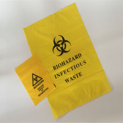 La basura médica de la autoclave del Biohazard amarillo rojo del HDPE empaqueta para el hospital y el laboratorio