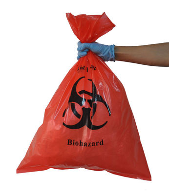 bolsos inútiles clínicos del polietileno amarillo resistente de alta calidad con la impresión del símbolo del biohazard